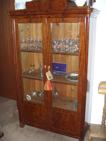 Biedermeier - Vitrine - Mahagoni